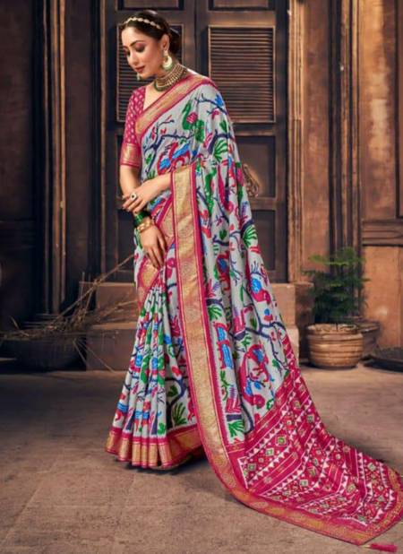 Pink Colour SHUBH SHREE KESARIYA 3 Fancy Festive Wear Heavy Tusser silk Saree Collection 3003